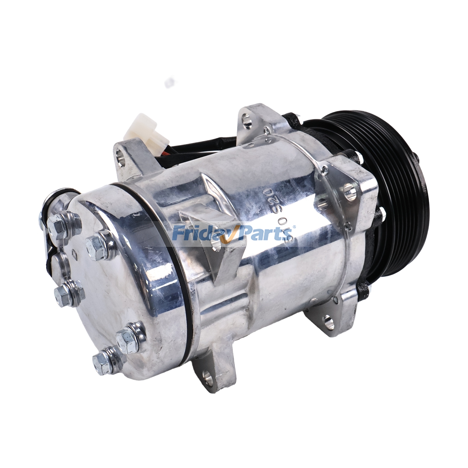 Compresor de aire acondicionado de 12 V 5H16/SD510, paquete de 6, 125 mm, F0NN19D629AA F0NN19D629AB para tractores Ford New Holland 5640, 6640, 7740, 7840, 8240 y 8340.