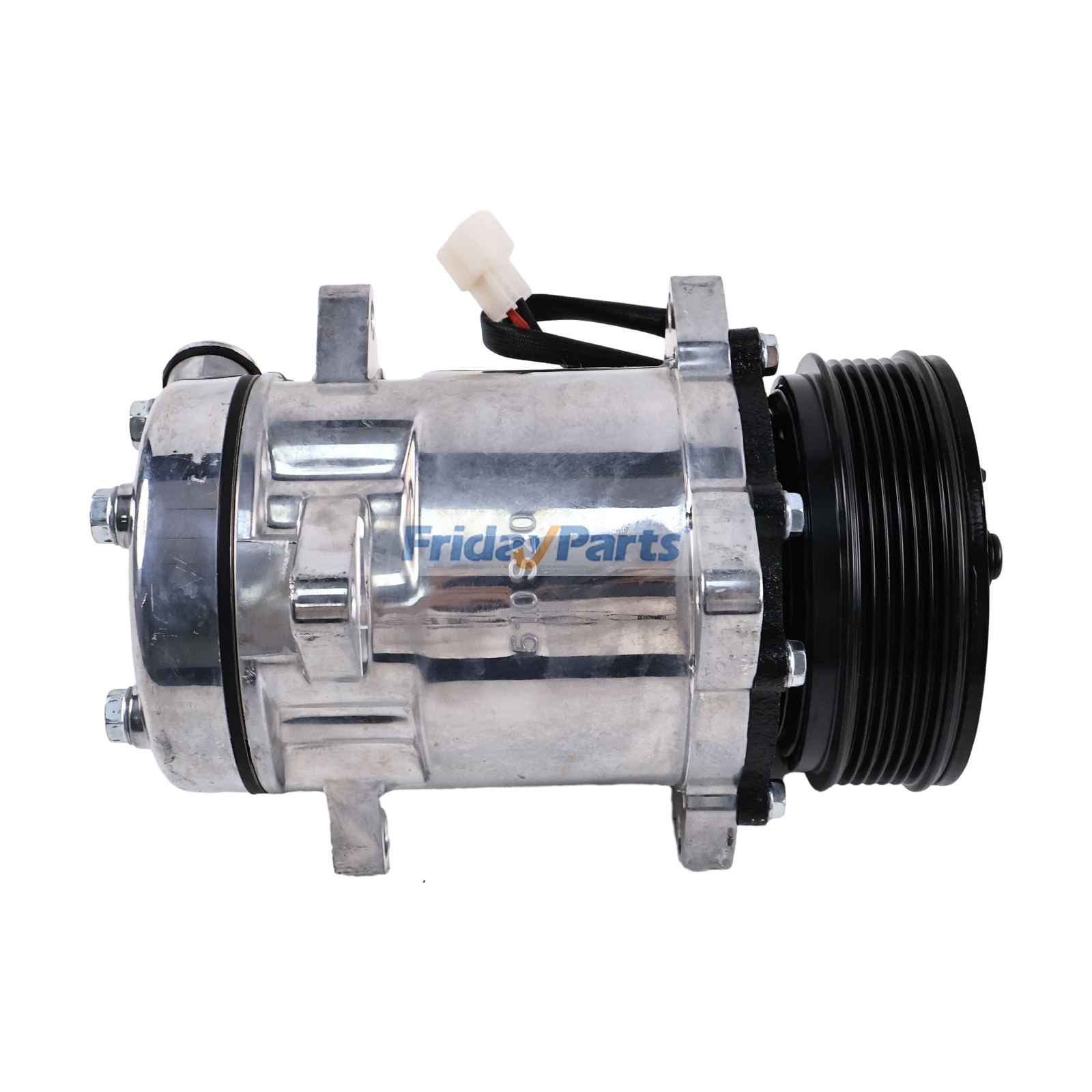 Compresor de aire acondicionado de 12 V 5H16/SD510, paquete de 6, 125 mm, F0NN19D629AA F0NN19D629AB para tractores Ford New Holland 5640, 6640, 7740, 7840, 8240 y 8340. para Tractor Para Ford,Para New Holland FridayParts