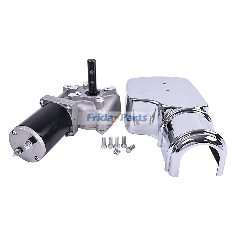 12V 600W 33Amps 76 RPM 60:1 Roll Tarp Motor Chrome Cover for Dump Truck