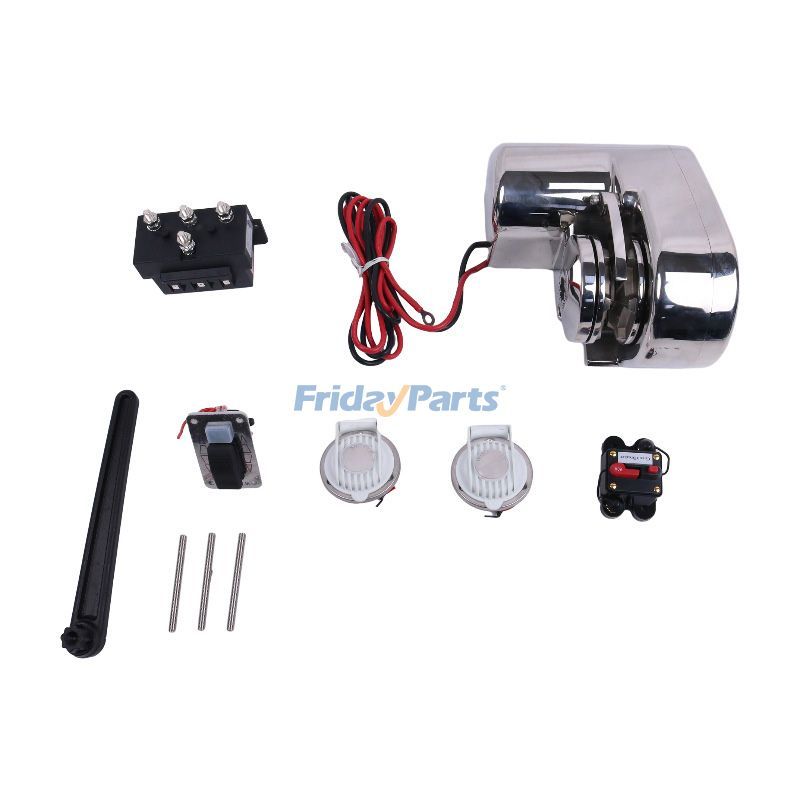 Kit de molinete horizontal de 12 V y 600 W para embarcaciones de hasta 35 pies/10 m