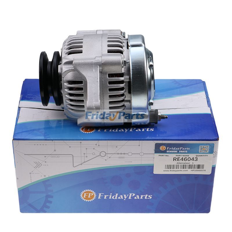 12V 60A オルタネーター RE46043、ジョンディアエンジン 3029 4039 トラクター 5200 5210 5215 5215F 5215V 5220 5300 5310 用