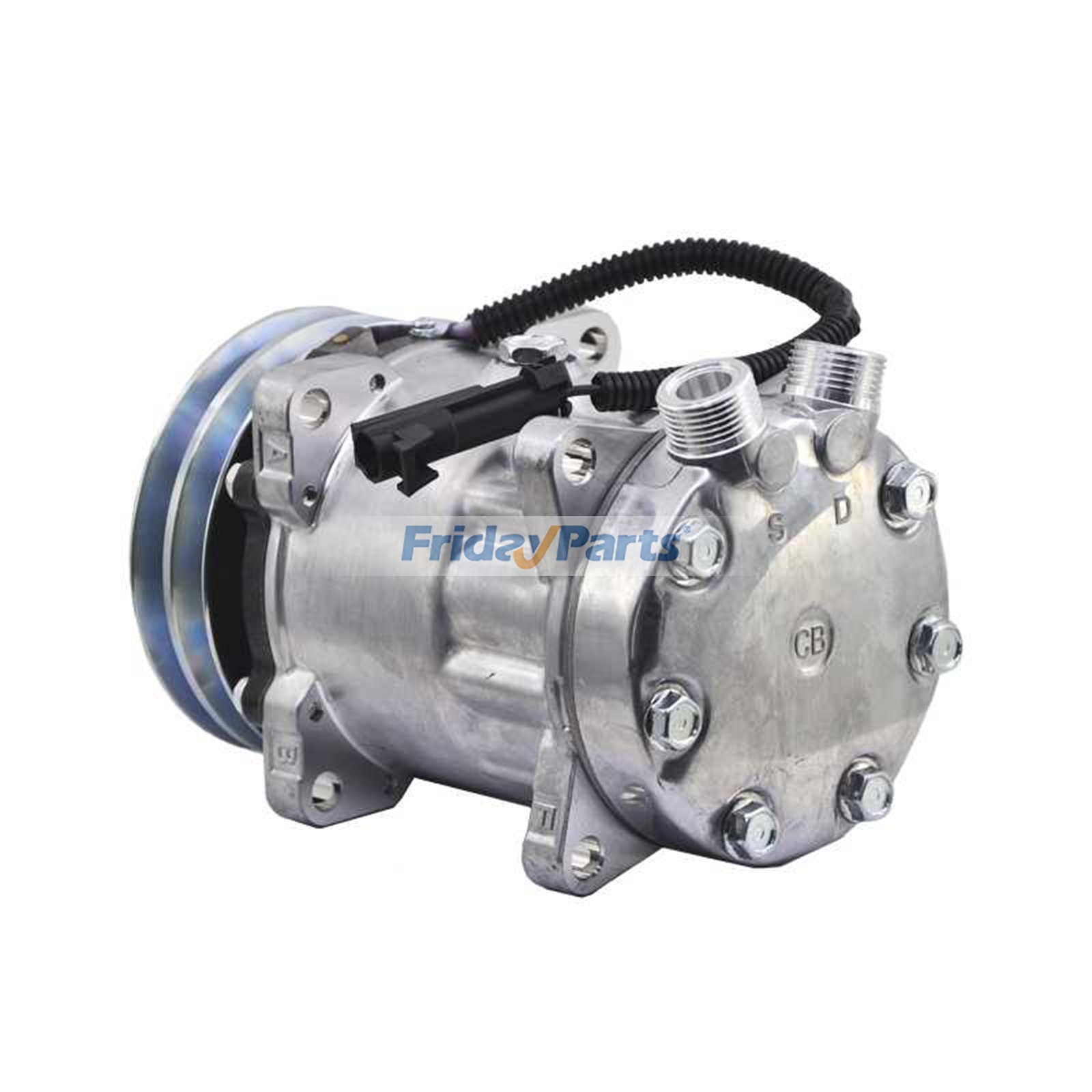 Compressor de ar condicionado 12V 7H15 2A 132MM 7637982 para Fiat Tempra Sedan 1990-1998