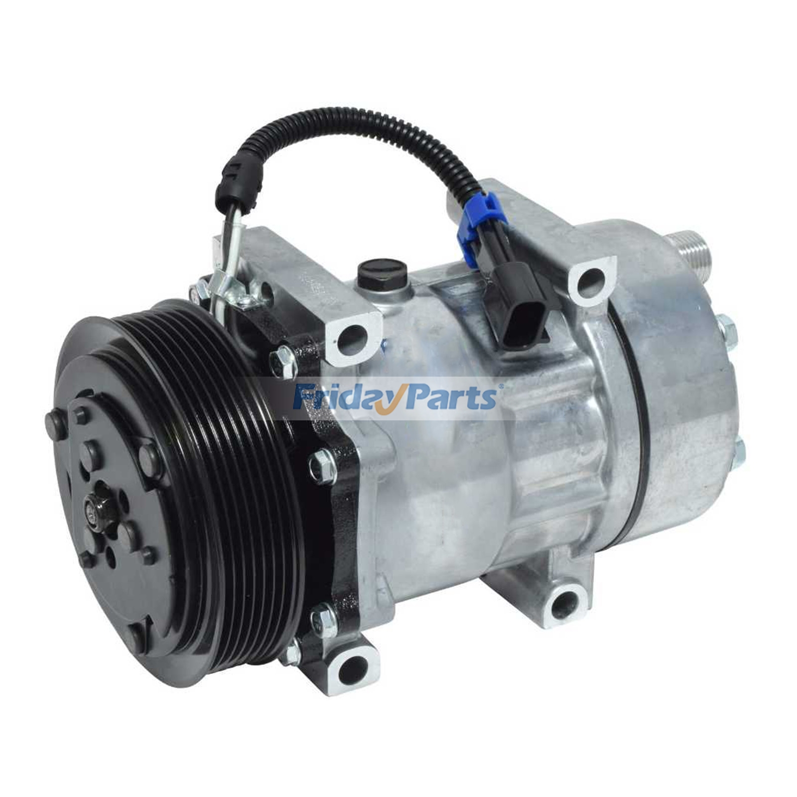 Compresseur de climatisation 12 V 7H15 7PK 125 mm / 4,92 pouces, remplacement pour Sanden SD4096