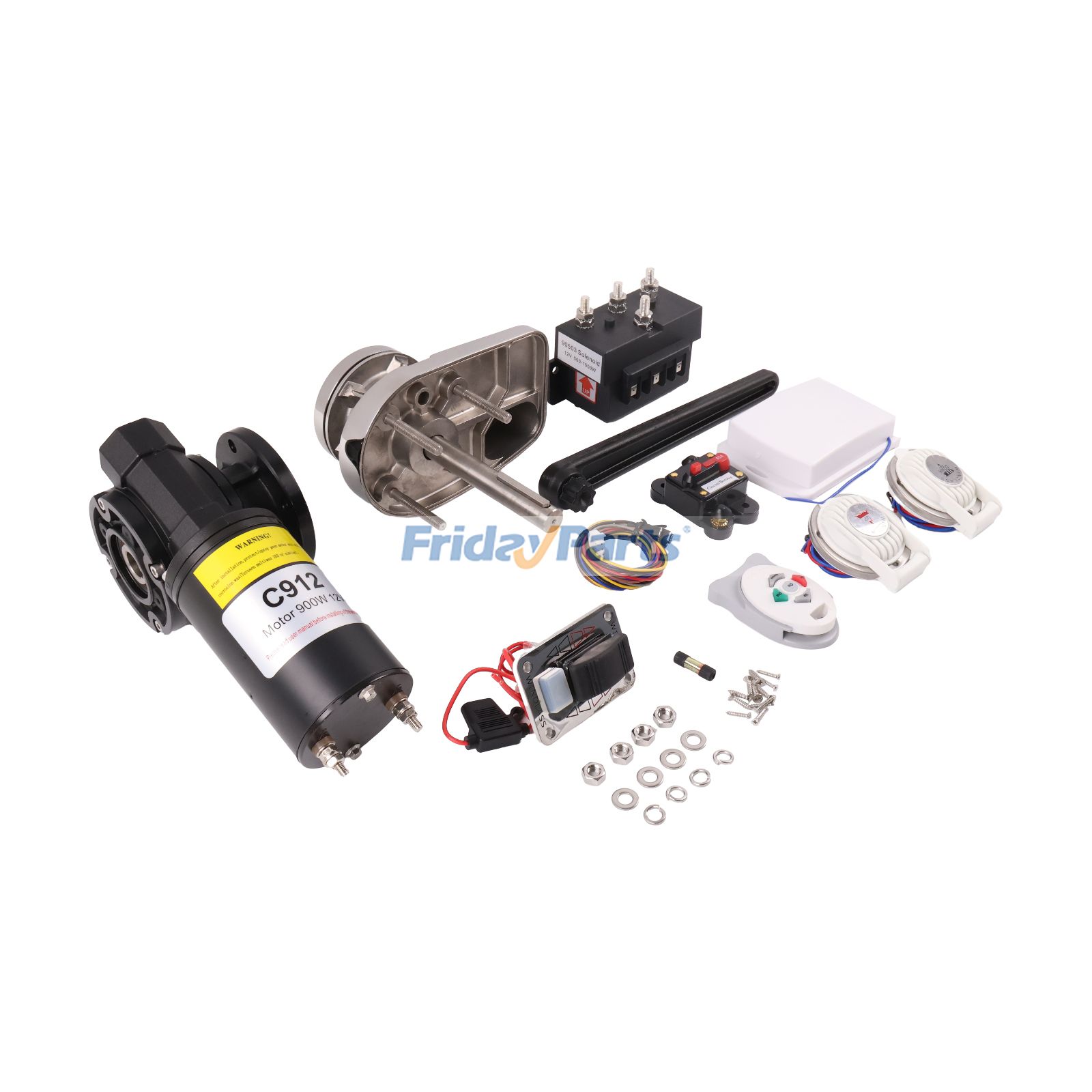 12V 900W 8MM ボートアンカーウインチ リモートコントロール ウインドラス 1203116 ボート用