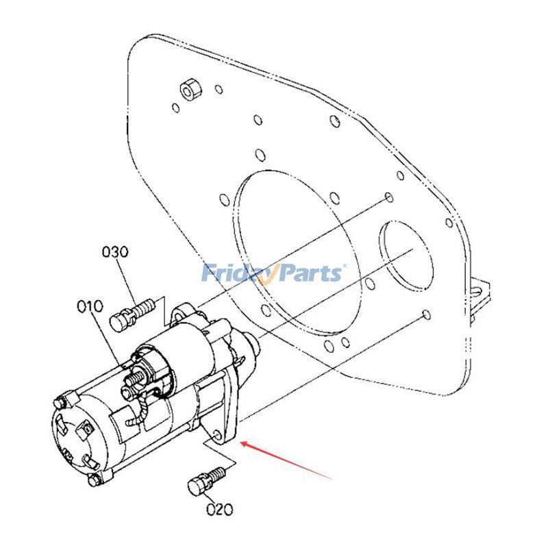 12V 9T 1.1KW Starter Motor 1G06963011 Kubota Engine ZD28 ZD331 Zero