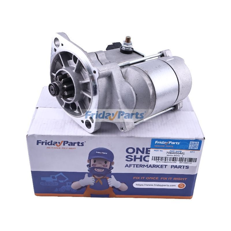 12V 9T 2.0kW Starter Motor 7064055M1 for Mitsubishi Engine K38 Massey Ferguson Tractor 1736 1742 1749 1754 1758 1759