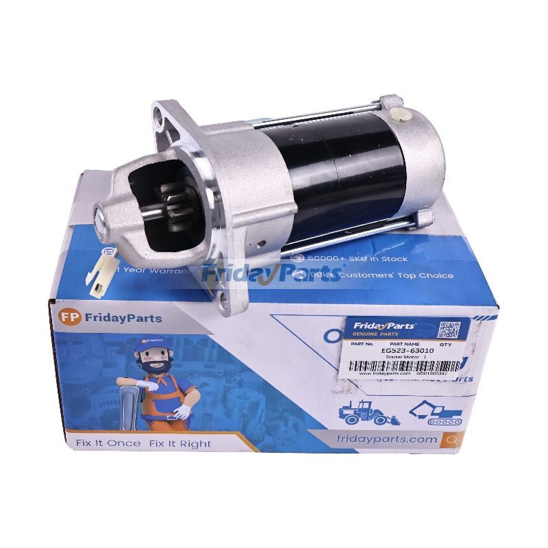 12V 9T Starter Motor EG523-63010 EG523-63011 for Kubota Engine WG1605
