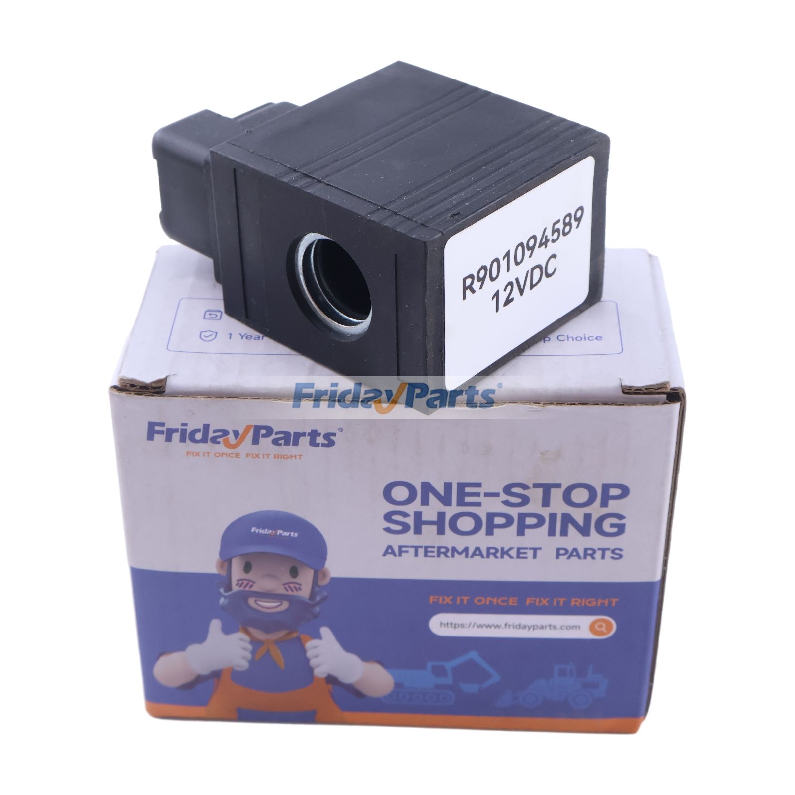 12V Aftermarket Bosch Rexroth R901094589 OD02072030OB02 Solenoid Valve Coil for Excavator Loader Forklift