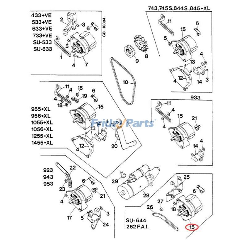 12V Alternator For CASE Engine