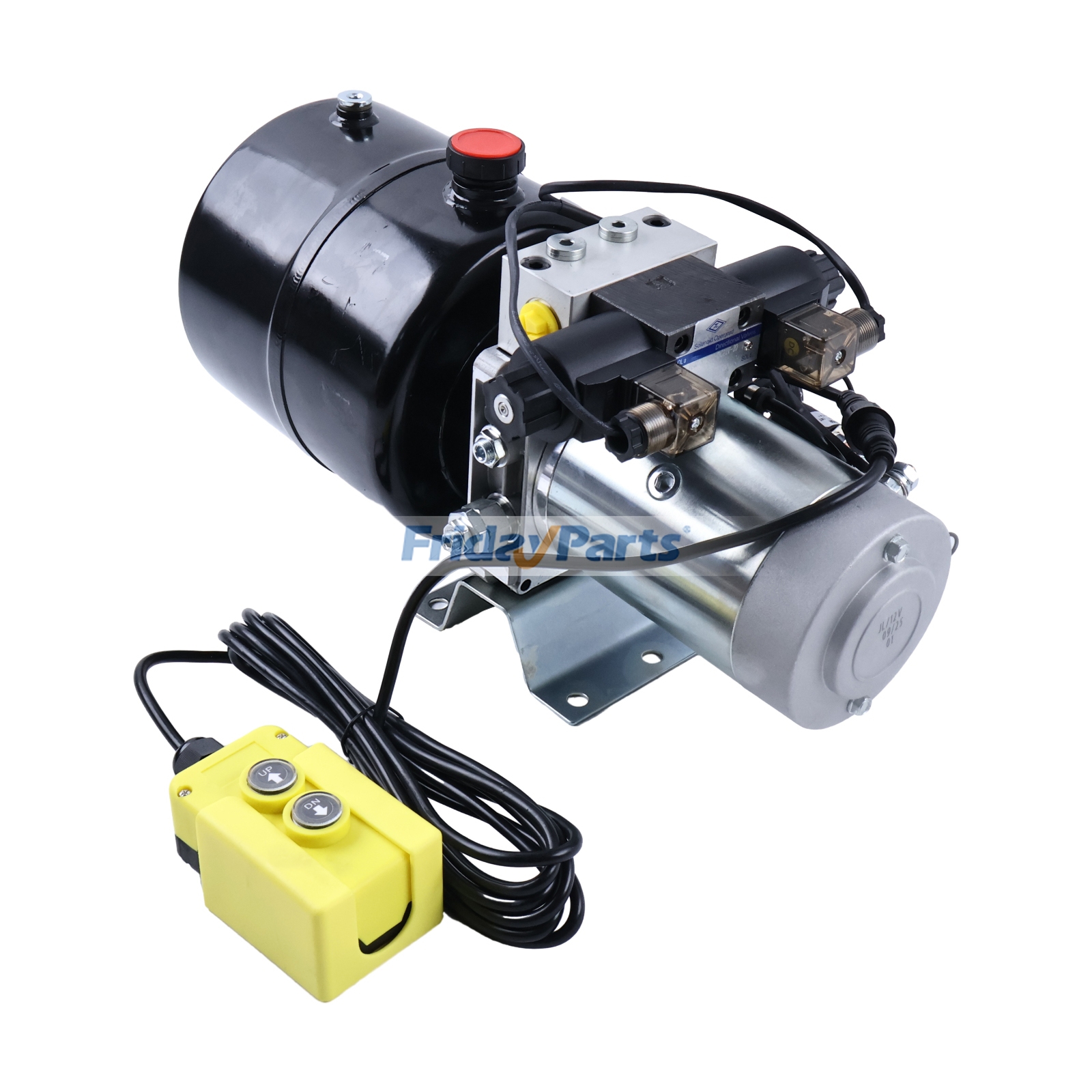 Groupe hydraulique double effet 12 V CC, réservoir en acier de 6 litres avec télécommande HPU-SR-12VDC-DA-06 pour table élévatrice à ciseaux pour remorque à benne basculante