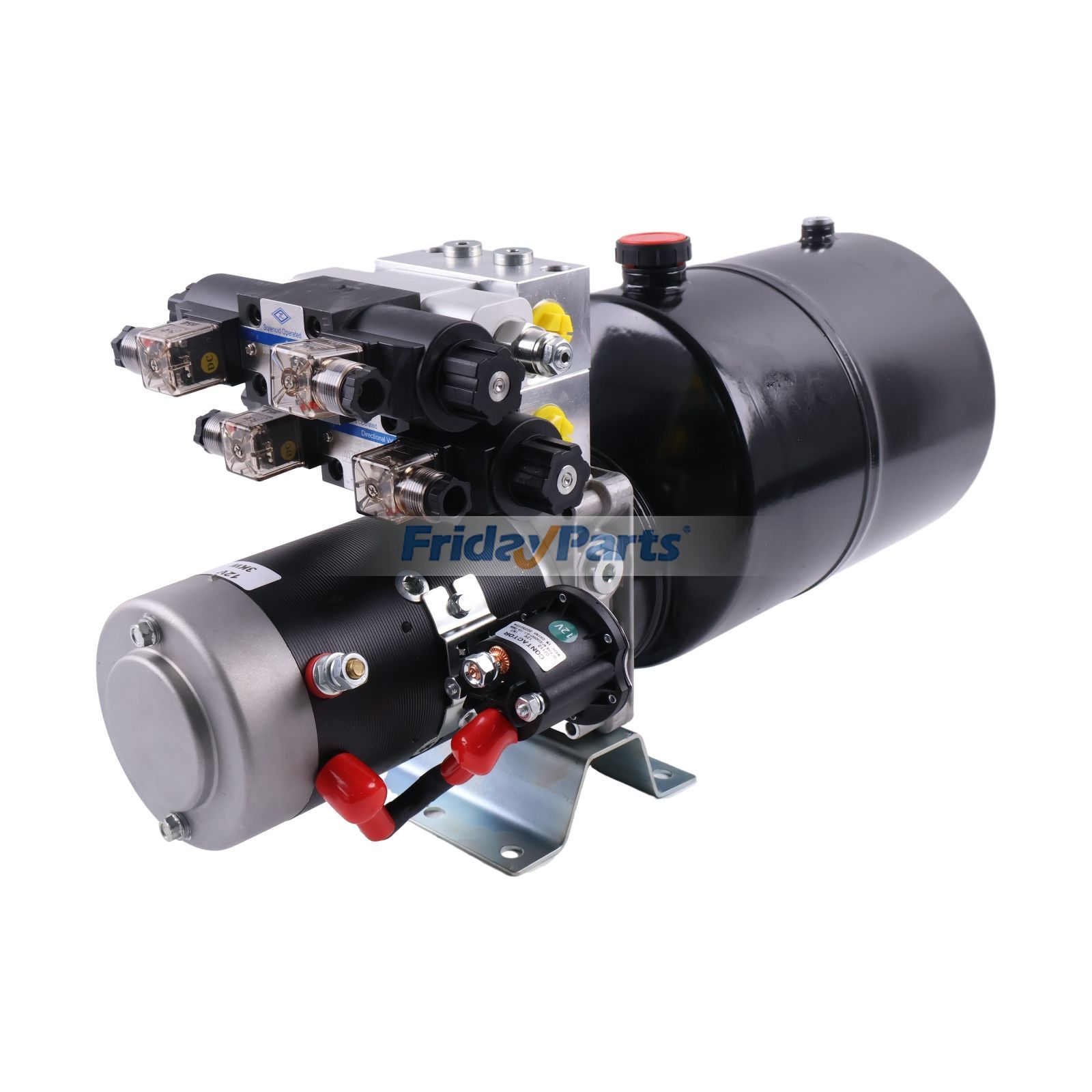 Groupe hydraulique 12 V CC, réservoir double effet 8 pintes HPU-SP-12VDC pour camionnette chasse-neige