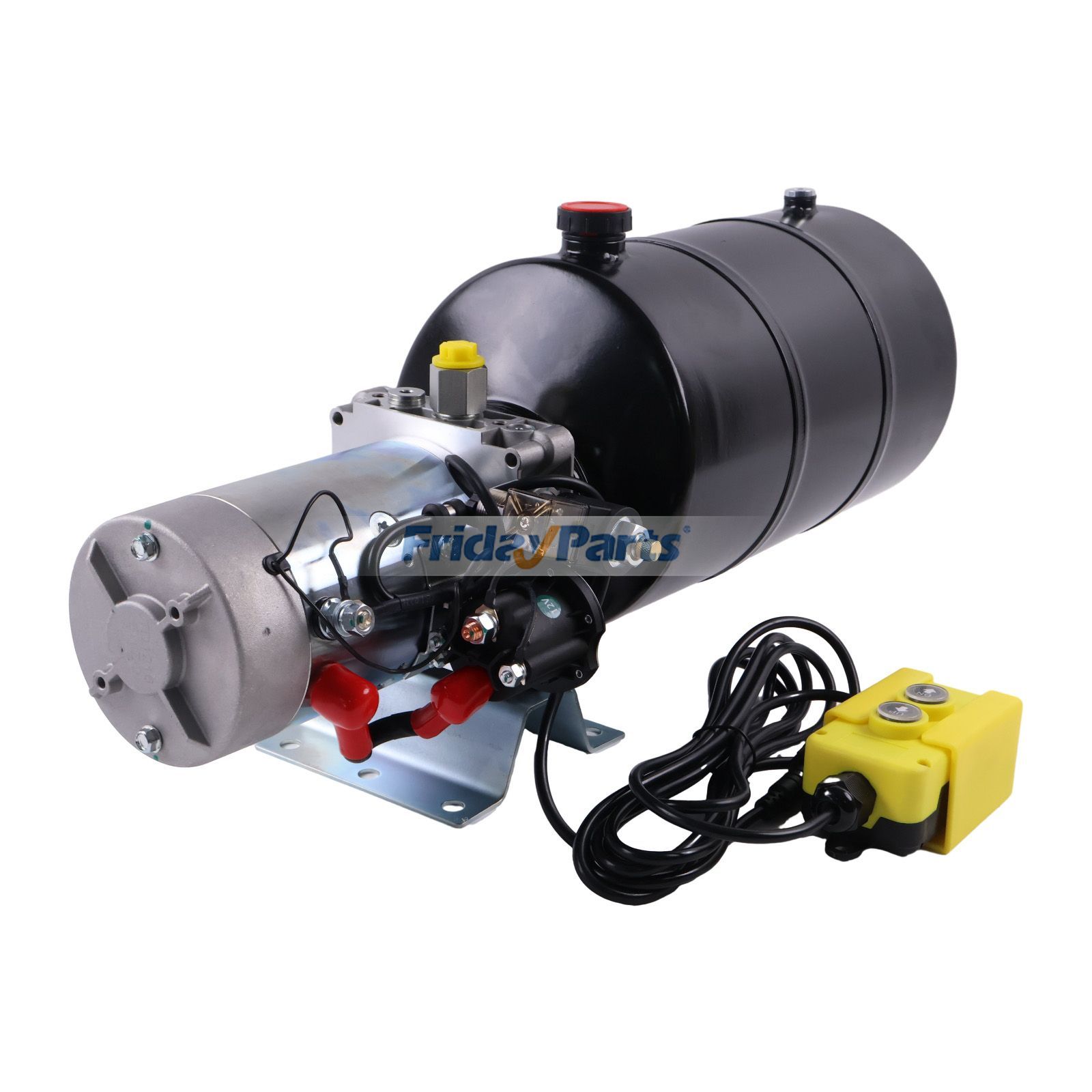 12V DC Single Acting Hydraulic Power Unit 10 Quart Tank With Remote Control HPU-SR-12VDC-SA-10 for Dump Trailer Scissor Lift Table