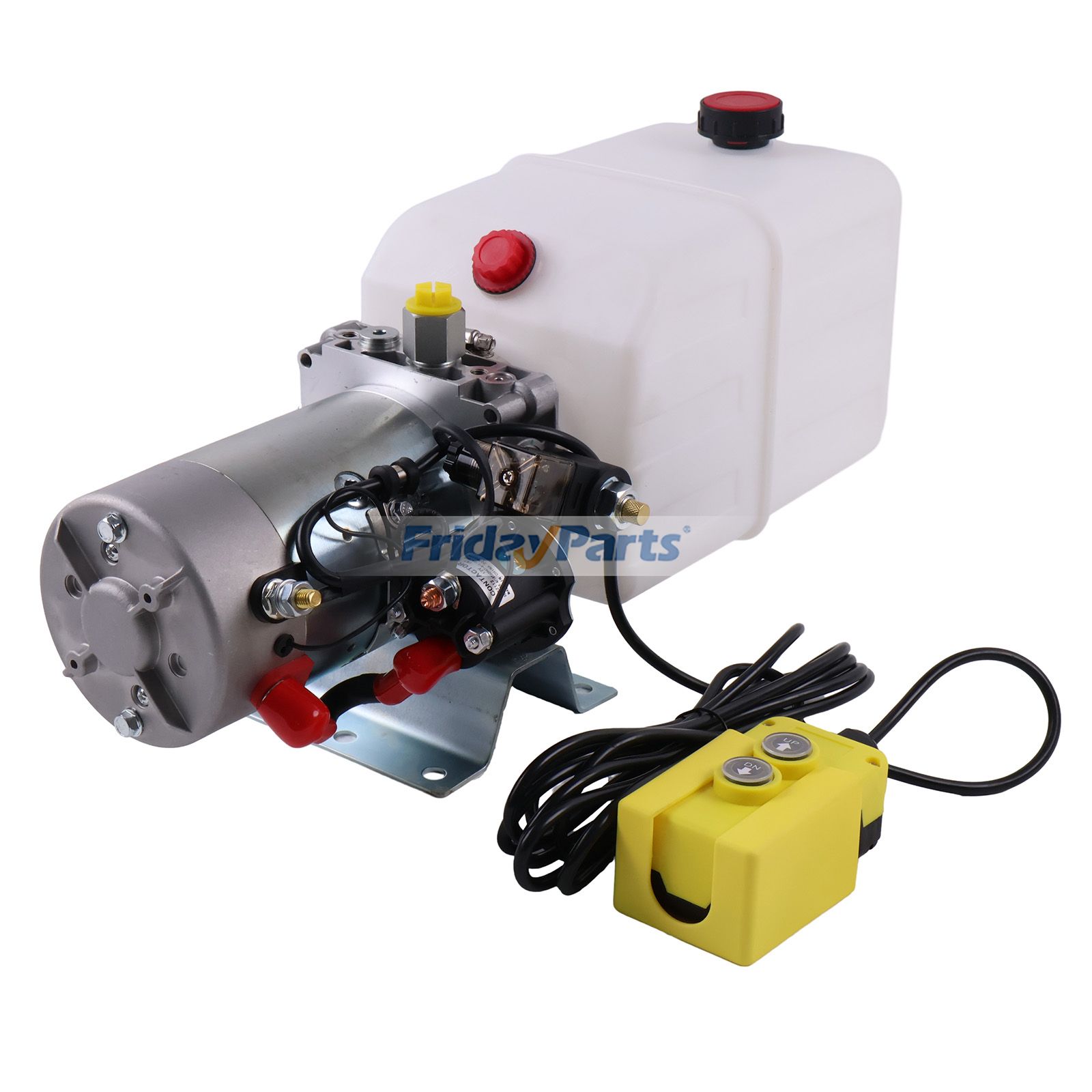 12V DC Single Acting Hydraulic Power Unit 6 Quart Tank With Remote Control HPU-PR-12VDC-SA-06 for Dump Trailer Scissor Lift Table