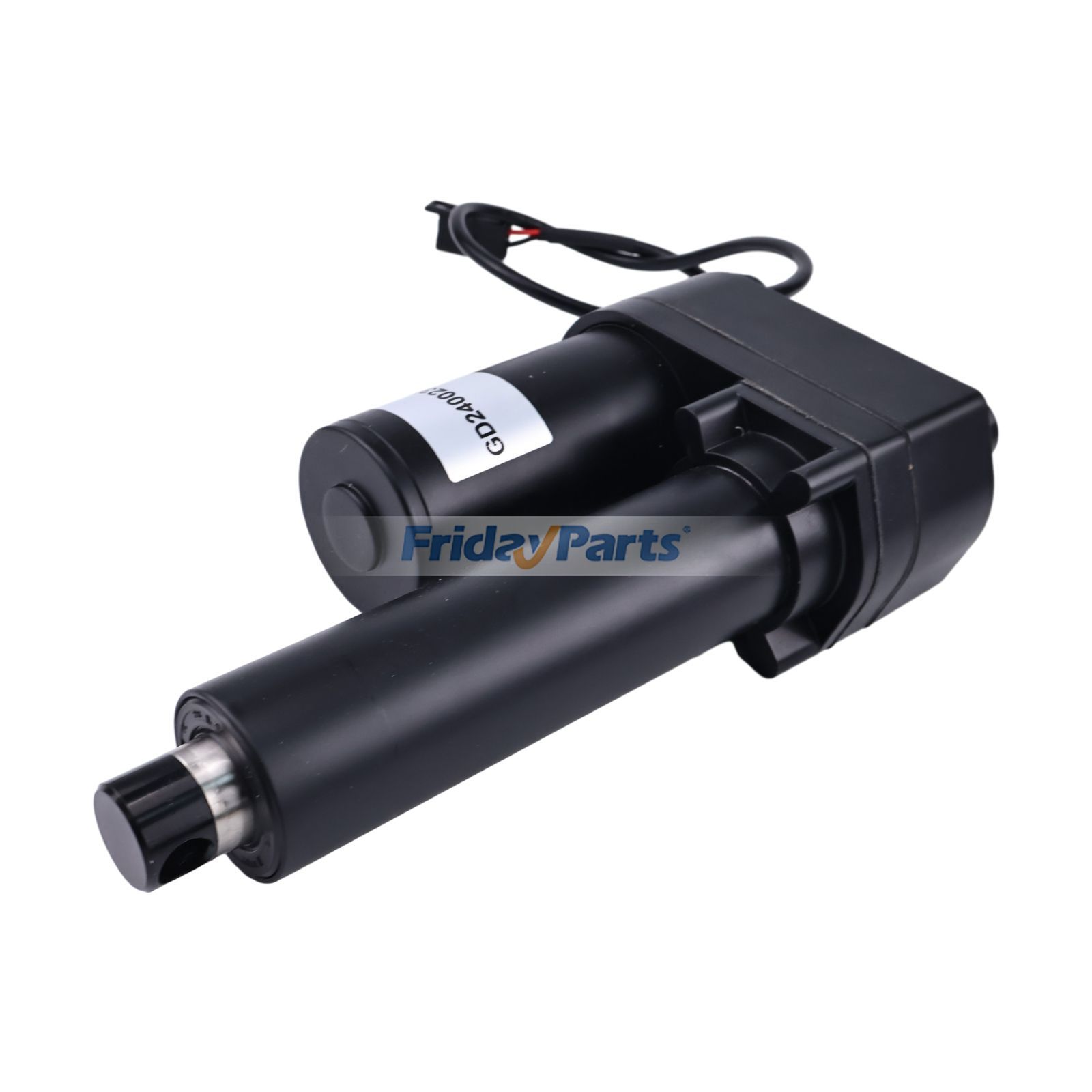 12V電動アクチュエータD12-05B5-04M3コネクタリアアダプタ90°付き