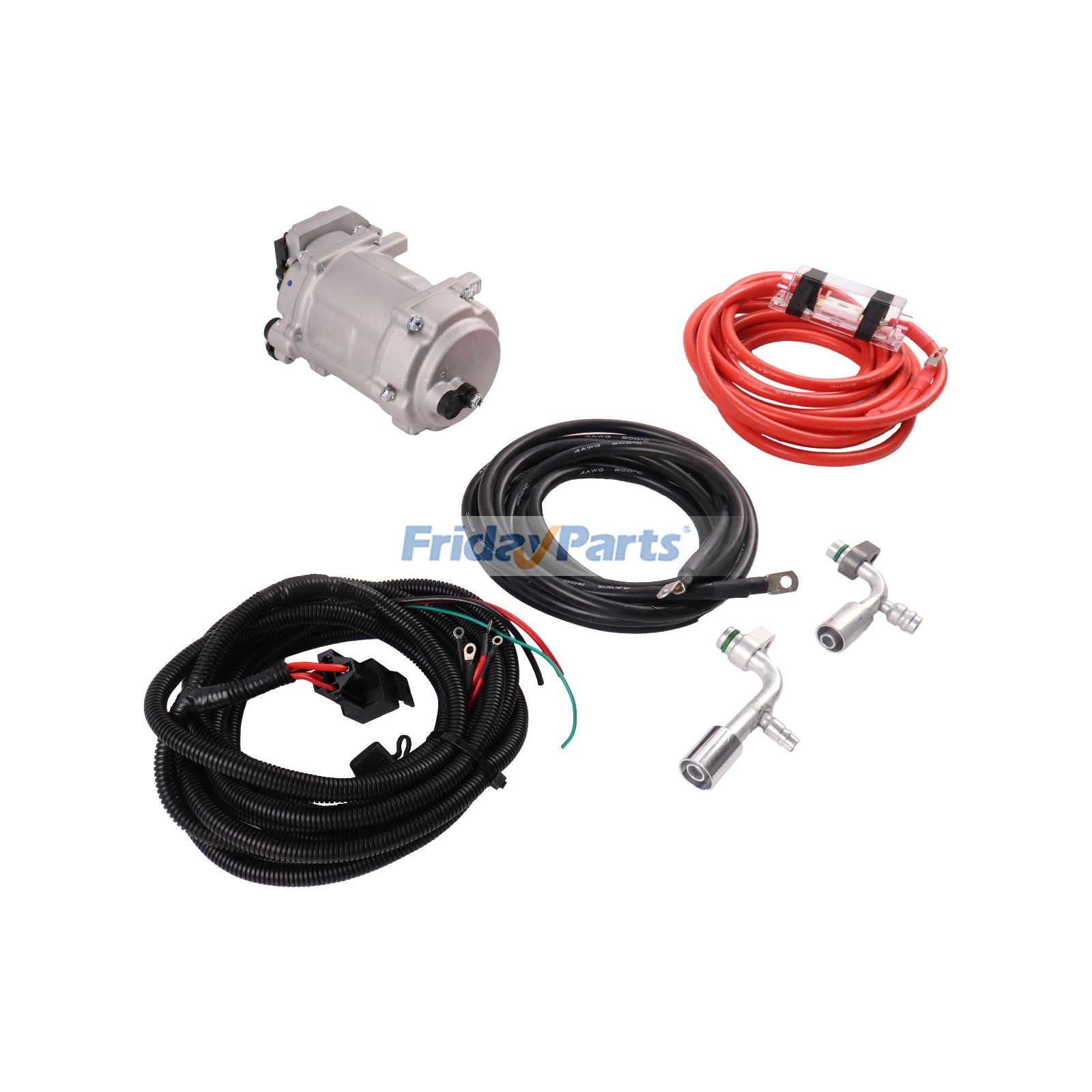 12V/24V Electric Air Conditioning Compressor ES18CC012 for Camper Truck Van Cab