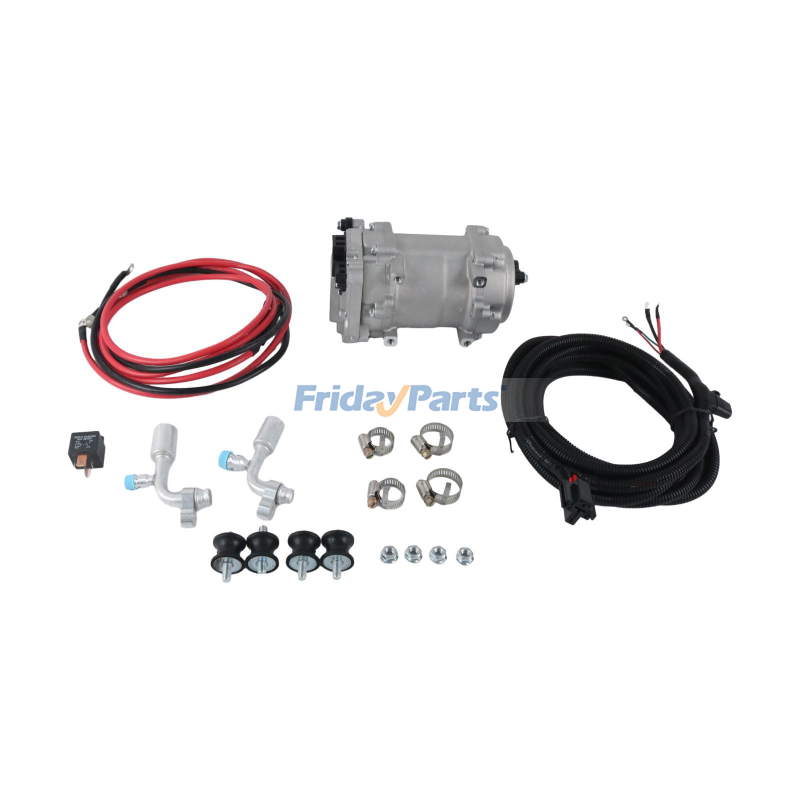 12V/24V Electric Air Conditioning Compressor ES18CC012 for Camper Truck Van Cab