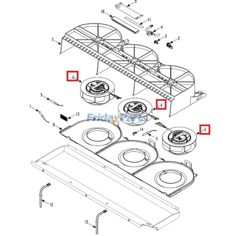 FridayPartsで12V エバポレーター ファン モーター T-1000 T-1200R SB スペクトラム/SL/SLXを購入