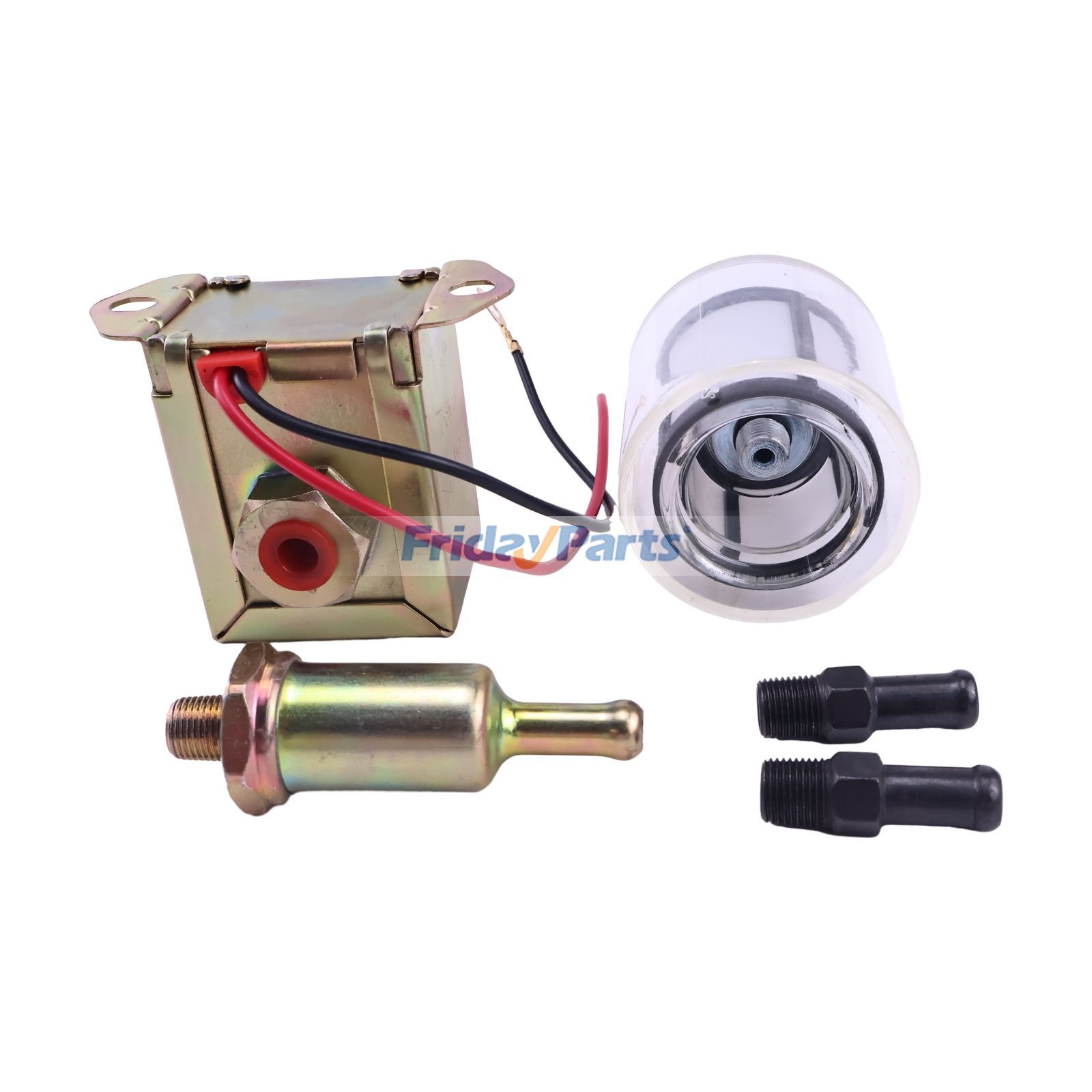 FridayParts 12V Fuel Pump with Filtererpillar CAT