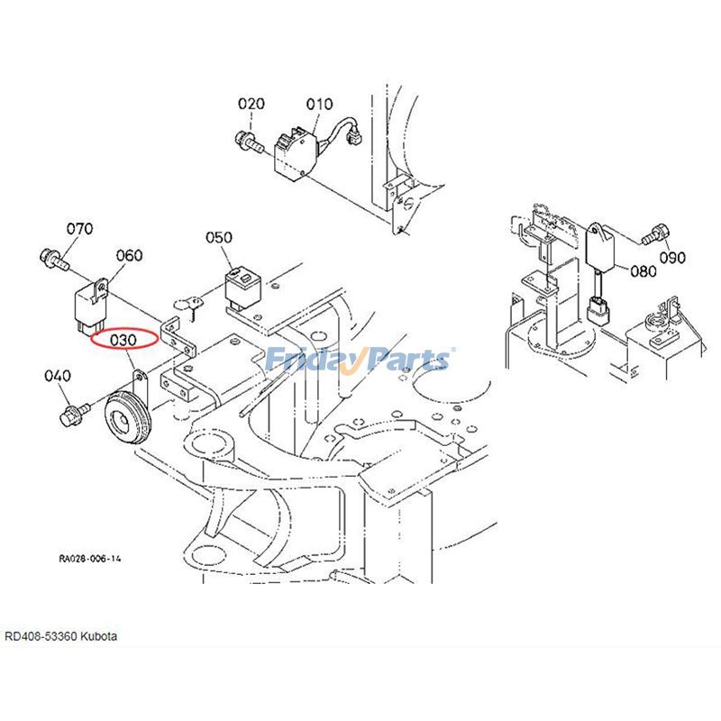 12V Horn Assy KX41-3 KX91-3 L3240 L3540 L5240 L5740 in Stock in China,China Stock
