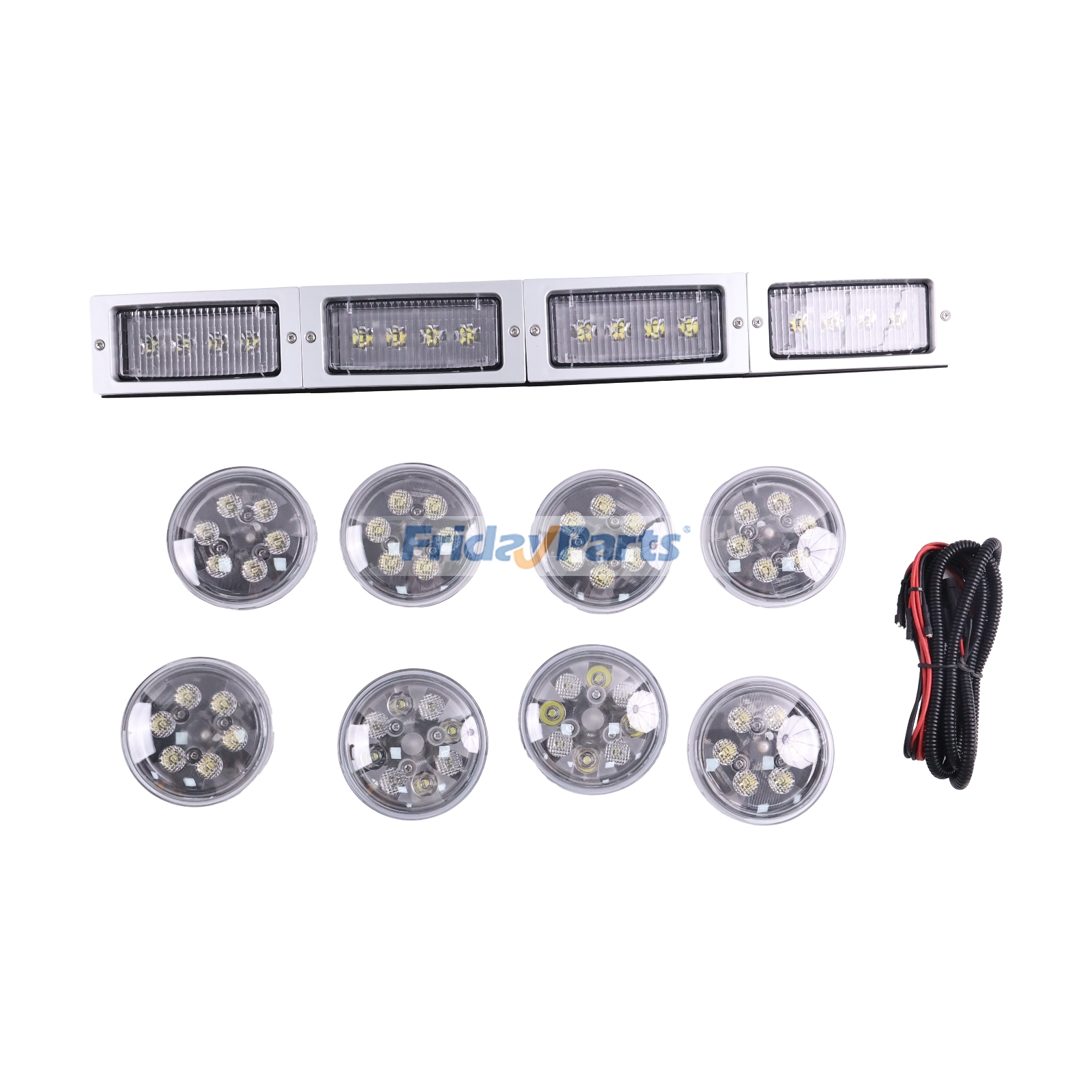 Kit de conversión de luz LED frontal de 12 V para tractor John Deere 4555 4755 4955 4560 4760 4960 para Tractor Para JOHN DEERE FridayParts