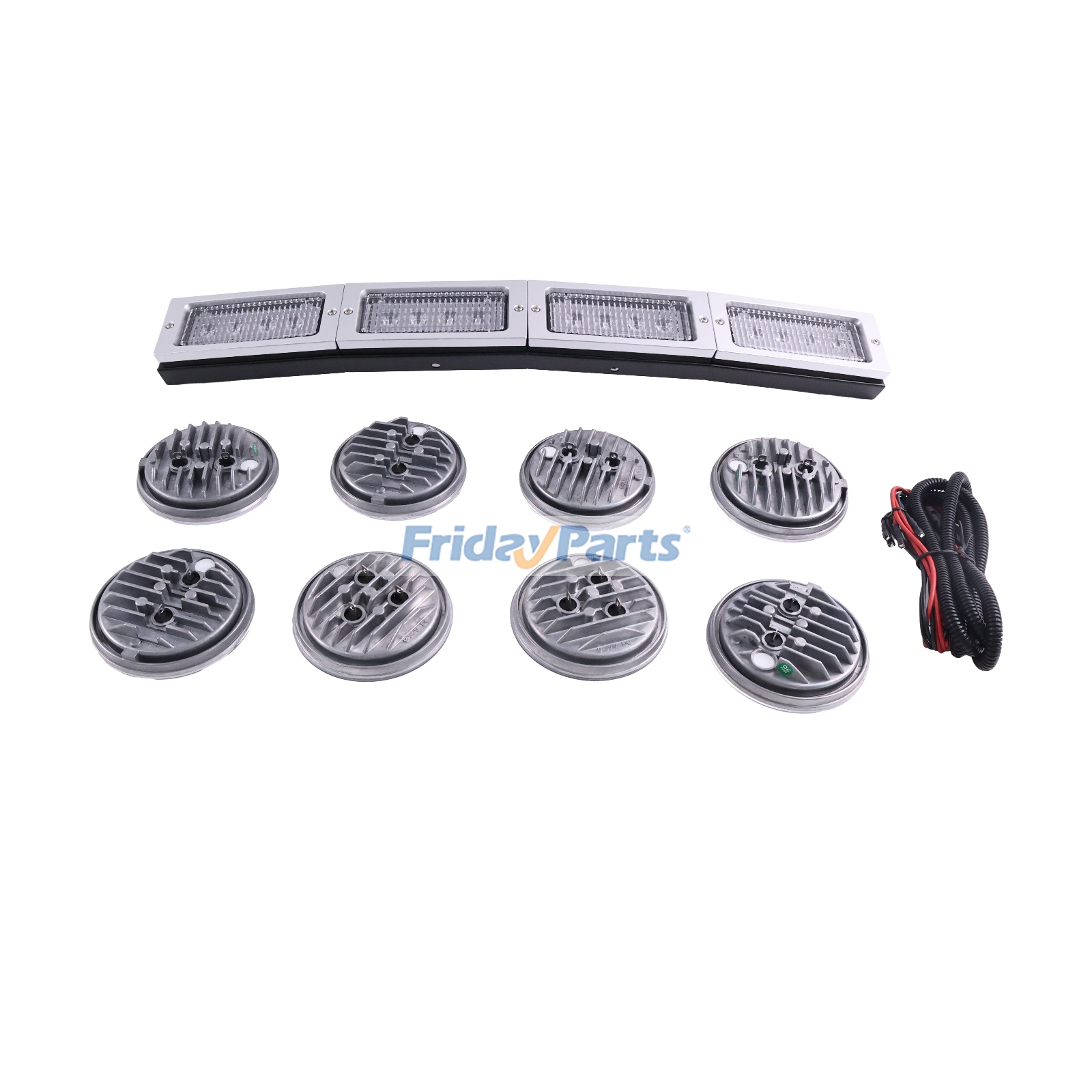 Repuesto Kit de conversión de luz LED frontal de 12 V para tractor John Deere 4555 4755 4955 4560 4760 4960 compatible con Tractor Para JOHN DEERE FridayParts