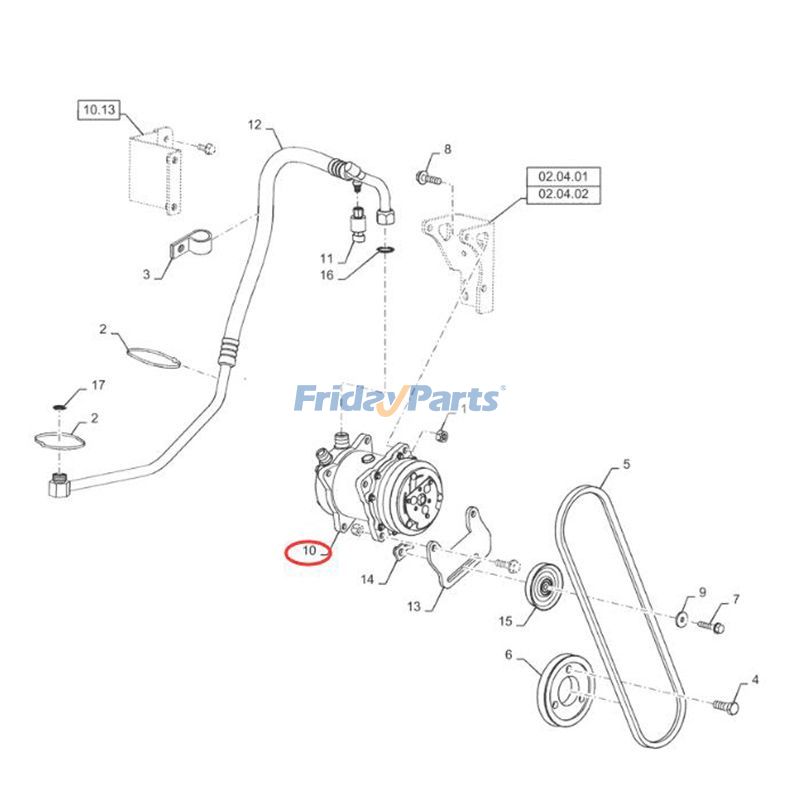 FridayParts 12V SD5H11 A/C Compressor
