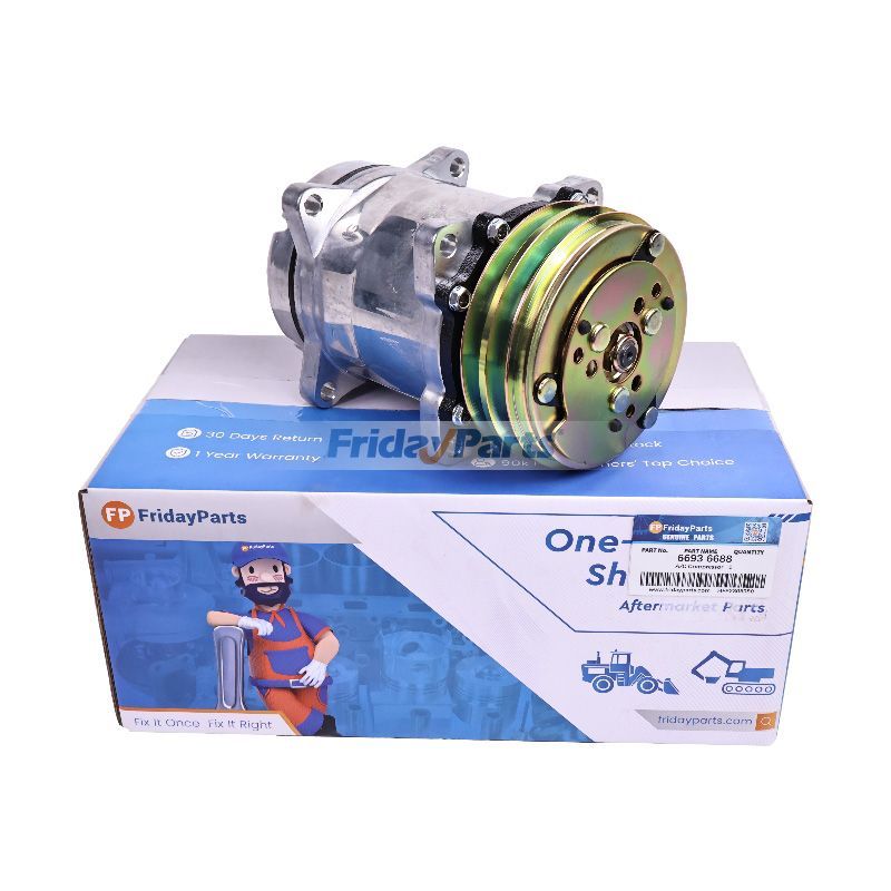 Aftermarket Sanden 6688 6693 A/C Compressor 12V 2PK 132MM SD5H14 for Vehicle Truck Excavator Tractor