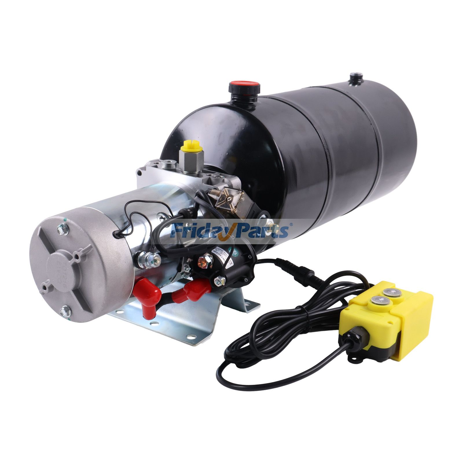 12V Single Acting Hydraulic Power Unit 12 Quart Tank With Remote Control HPU-SR-12VDC-SA-12 for Dump Trailer Scissor Lift Table