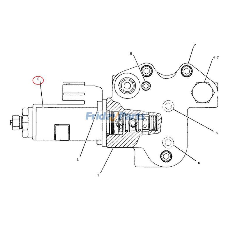12v-solenoid-valve-225-4558-for-caterpillar-cat-excavator-330d-336d