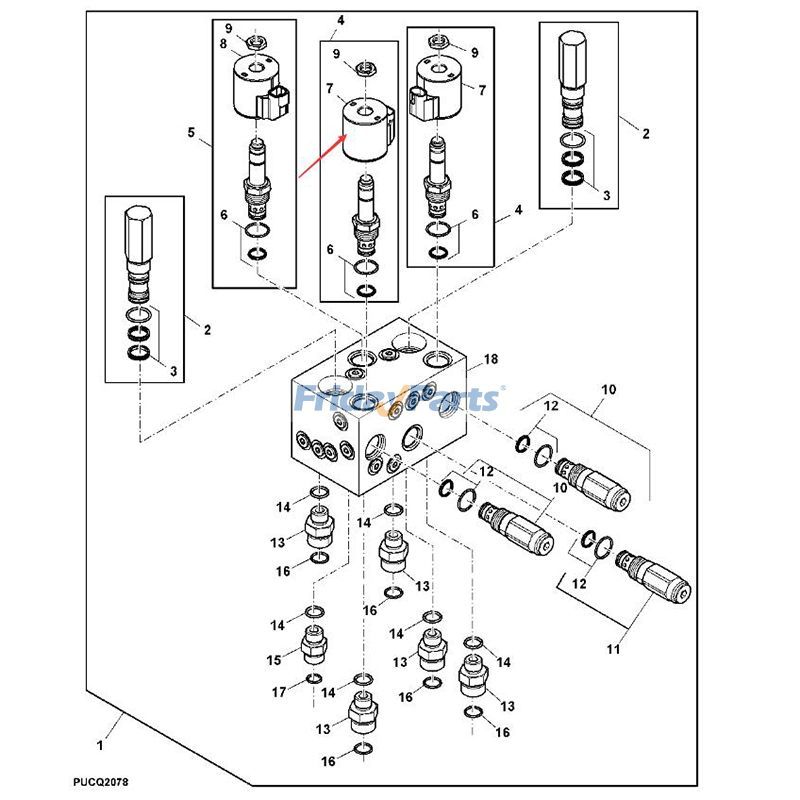  12V Solenoid Valve Coil Combine For JOHN DEERE