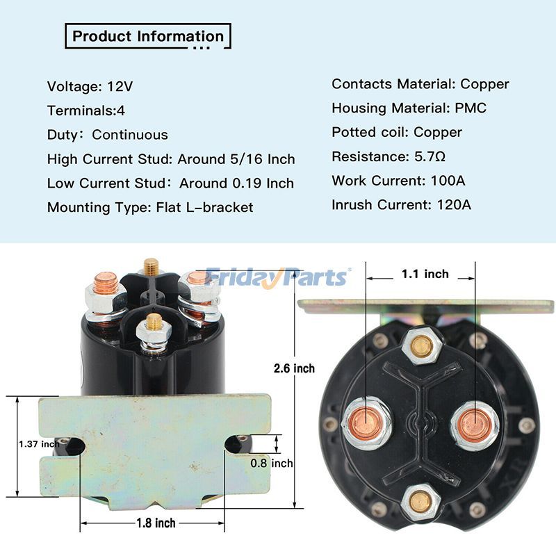 Relé solenóide de partida 12V JR3-H1950-00 684-1271-012 para Yamaha YDRA G22 G29 Drive Golf Cart Buggy para Carrinho de Golfe