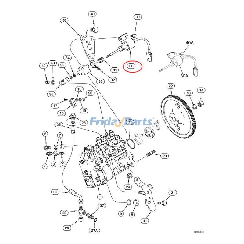 12-V-Stoppmagnet J932529 für Traktorlader New Holland U80 LV80für Für New Holland