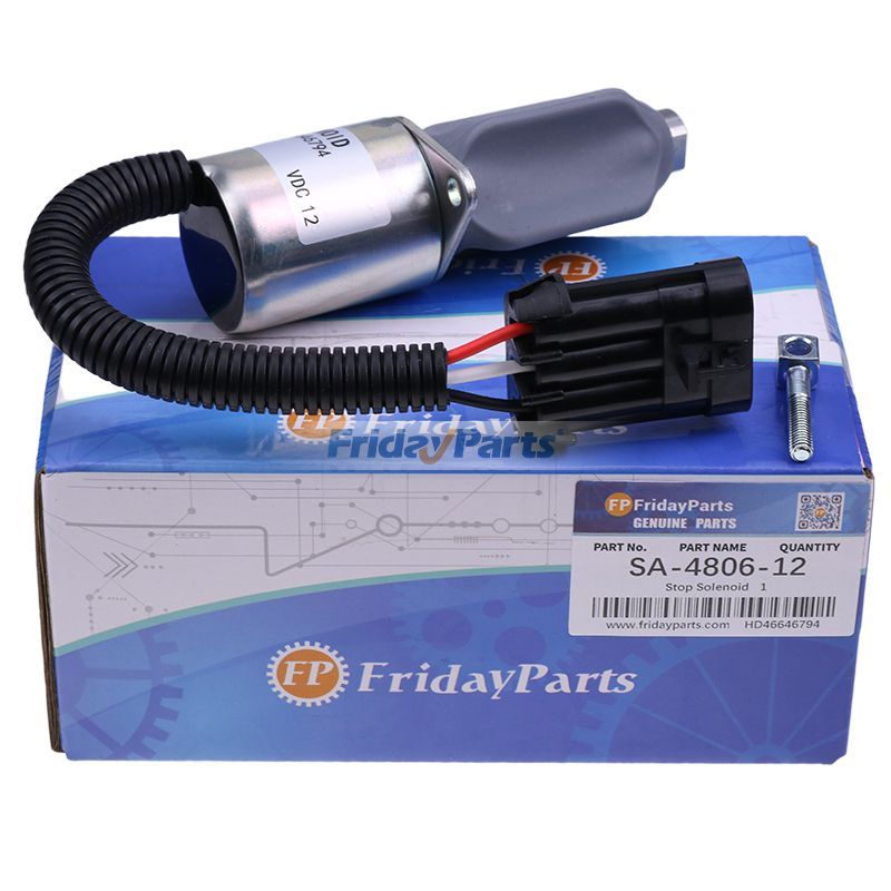 12V Stop Solenoid SA-4806-12 for Kubota Engine V2203 Excavator KX161-2 KX151 KX101