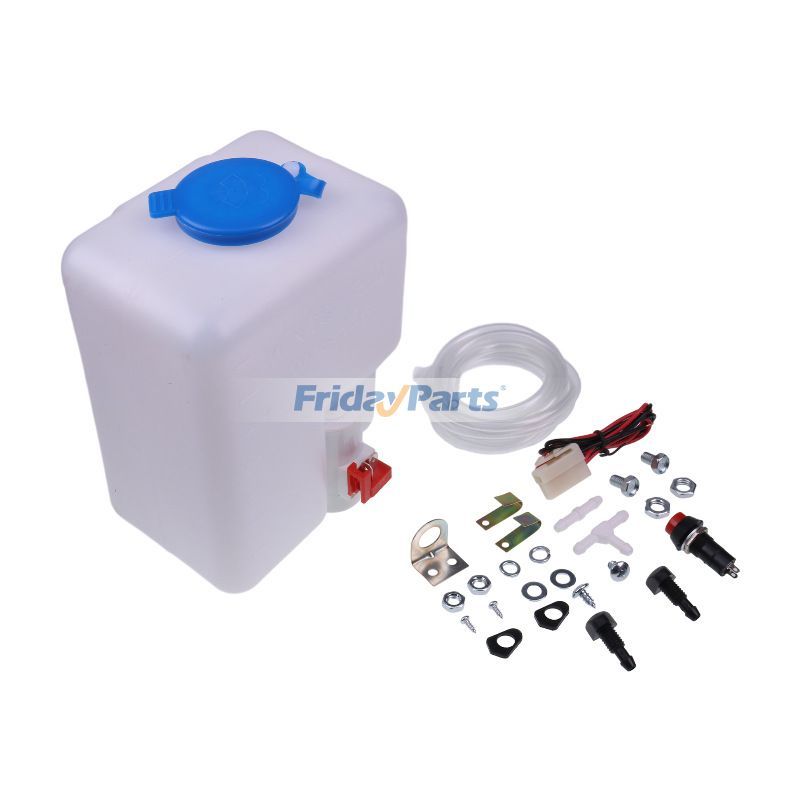 Kit de depósito para sistema de limpiaparabrisas con bomba de depósito para lavaparabrisas universal de 12 V y 1,8 l