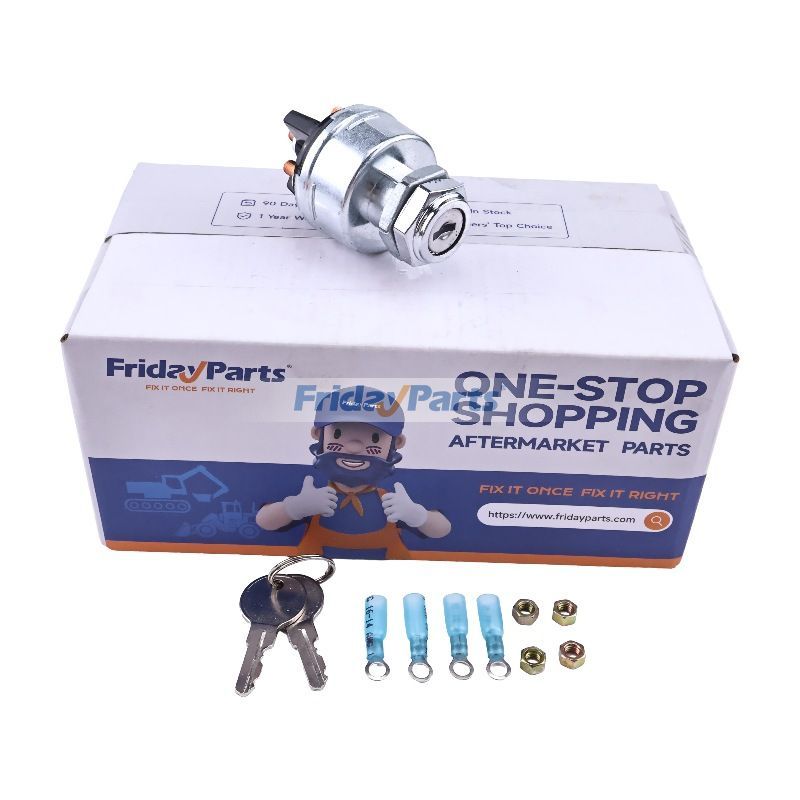 Interrupteur d'allumage universel 12 V, 2 clés de style GM, 4 positions marche/arrêt, démarrage ACC pour voiture et camion