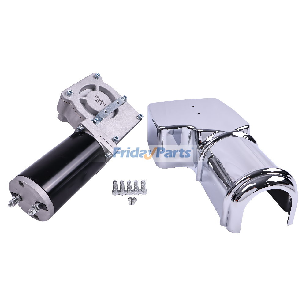 12V 2.0HP 90:1 1200W Dump Truck Roll Tarp Motor Chrome Cover