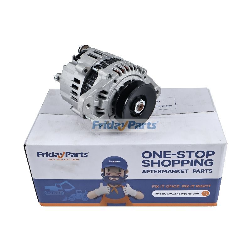 12V 80A Alternator YM123910-77210 for Komatsu Excavator PC110R PC80MR PC95R Wheel Loader WA115 WA90 WA95-3