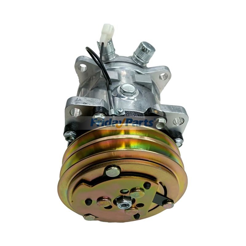 Compresor de aire acondicionado SD5H11 de 12 V 48098945 para tractores New Holland T2320, T2410, T2420, TC40DA, TC45DA y Boomer 3040 de FridayParts