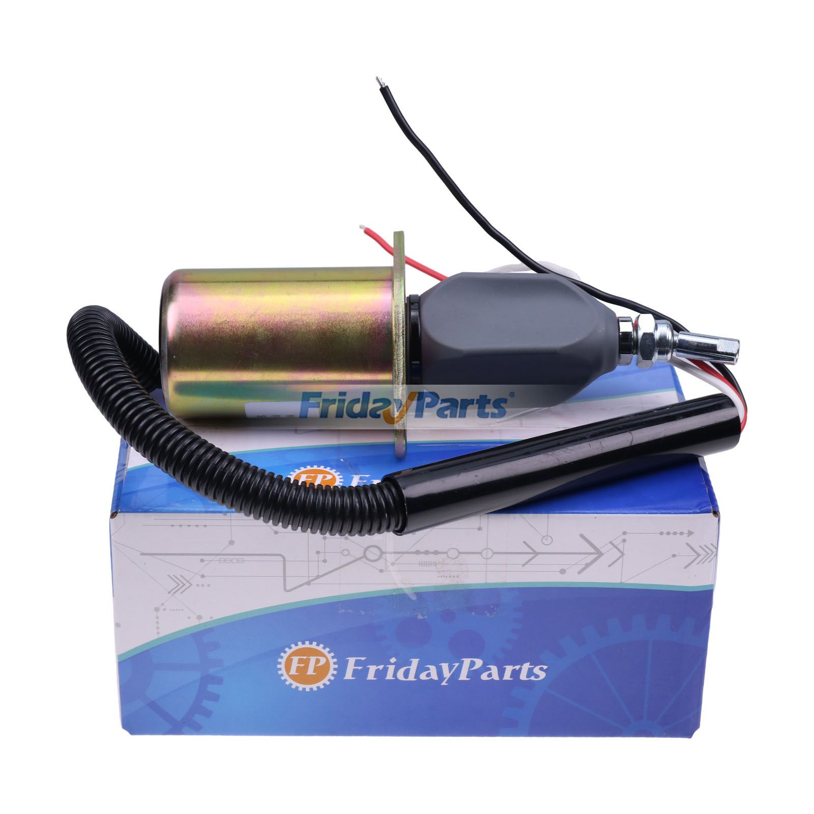 12V Stop Solenoid With 3-In 3-Out Protector 04272078 for Deutz Engine Haulotte Lift Platform HA16PX