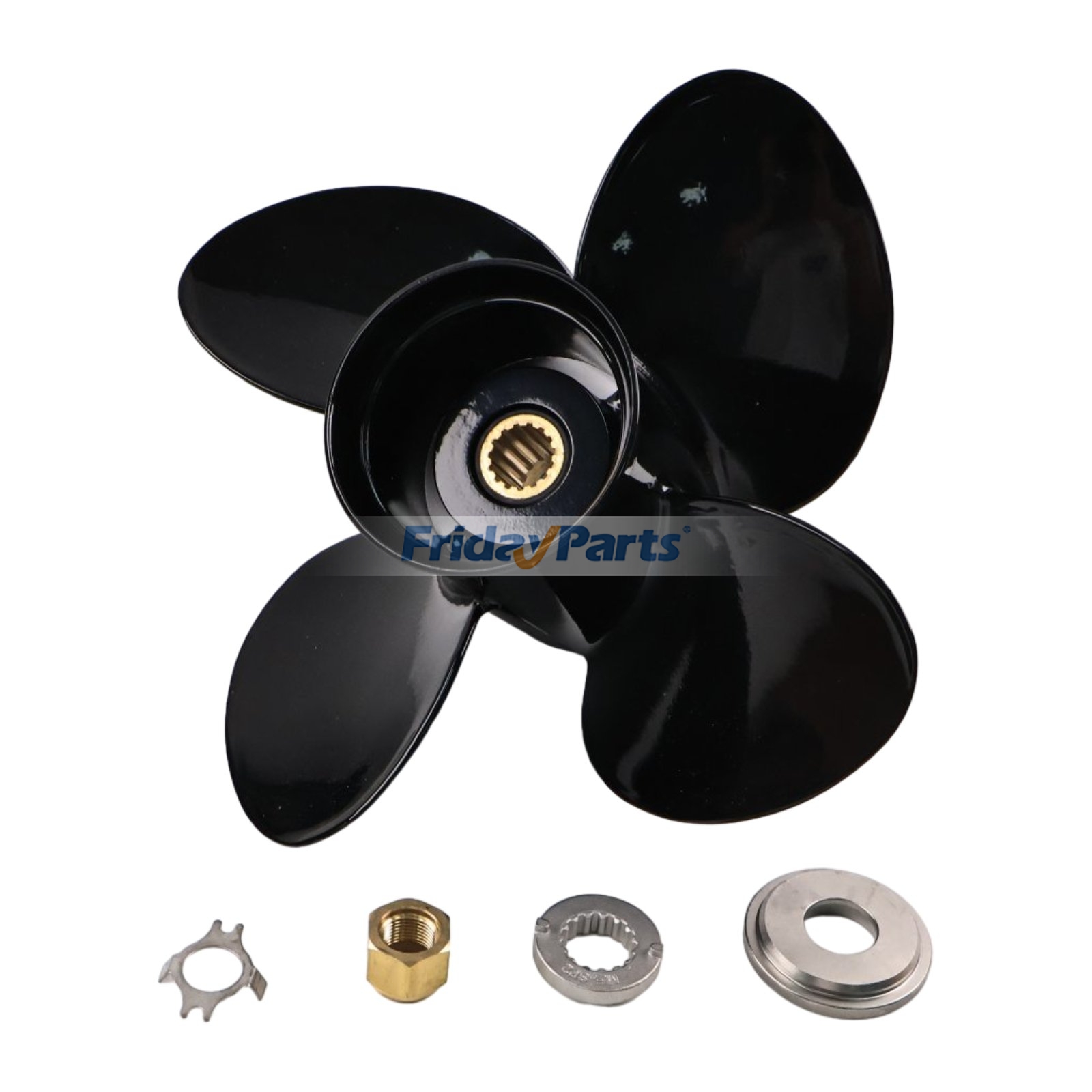 Hélice de bateau 13,4 x 15" 48-8M8026580 pour moteur hors-bord Mercury 100 CV, 120 CV, 125 CV, 130 CV, 140 CV, 150 CV, 60 CV, 65 CV, 70 CV, 75 CV, 80 CV, 90 CV