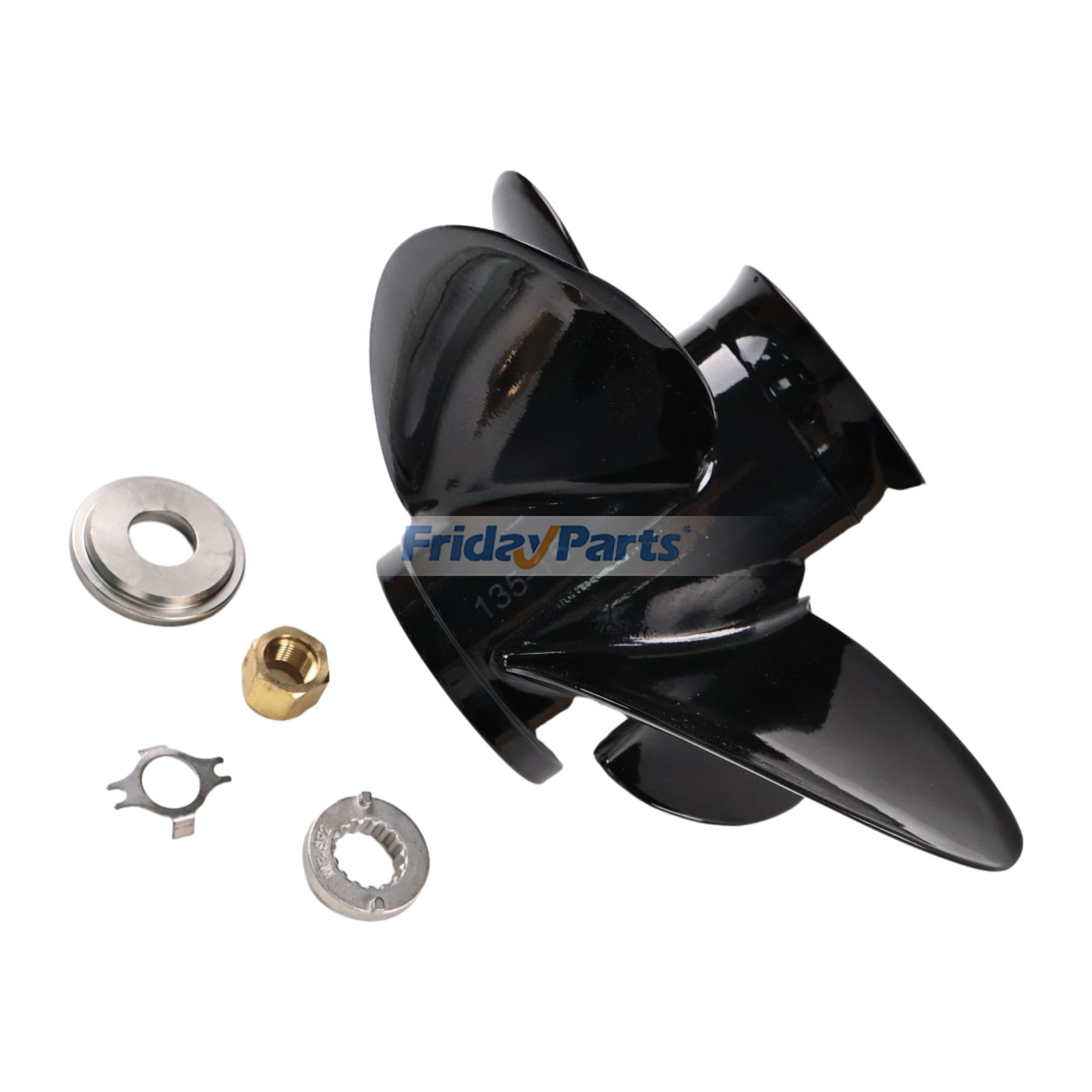 Hélice de bateau 13,4 x 15" 48-8M8026580 pour moteur hors-bord Mercury 100 CV, 120 CV, 125 CV, 130 CV, 140 CV, 150 CV, 60 CV, 65 CV, 70 CV, 75 CV, 80 CV, 90 CVpour