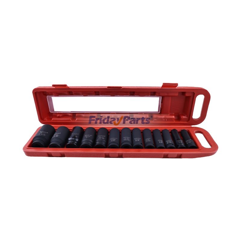 Compra Juego de 13 dados de impacto profundo de 1/2 pulgada de acero CR-MO de alta resistencia con estuche de almacenamiento en Fridayparts