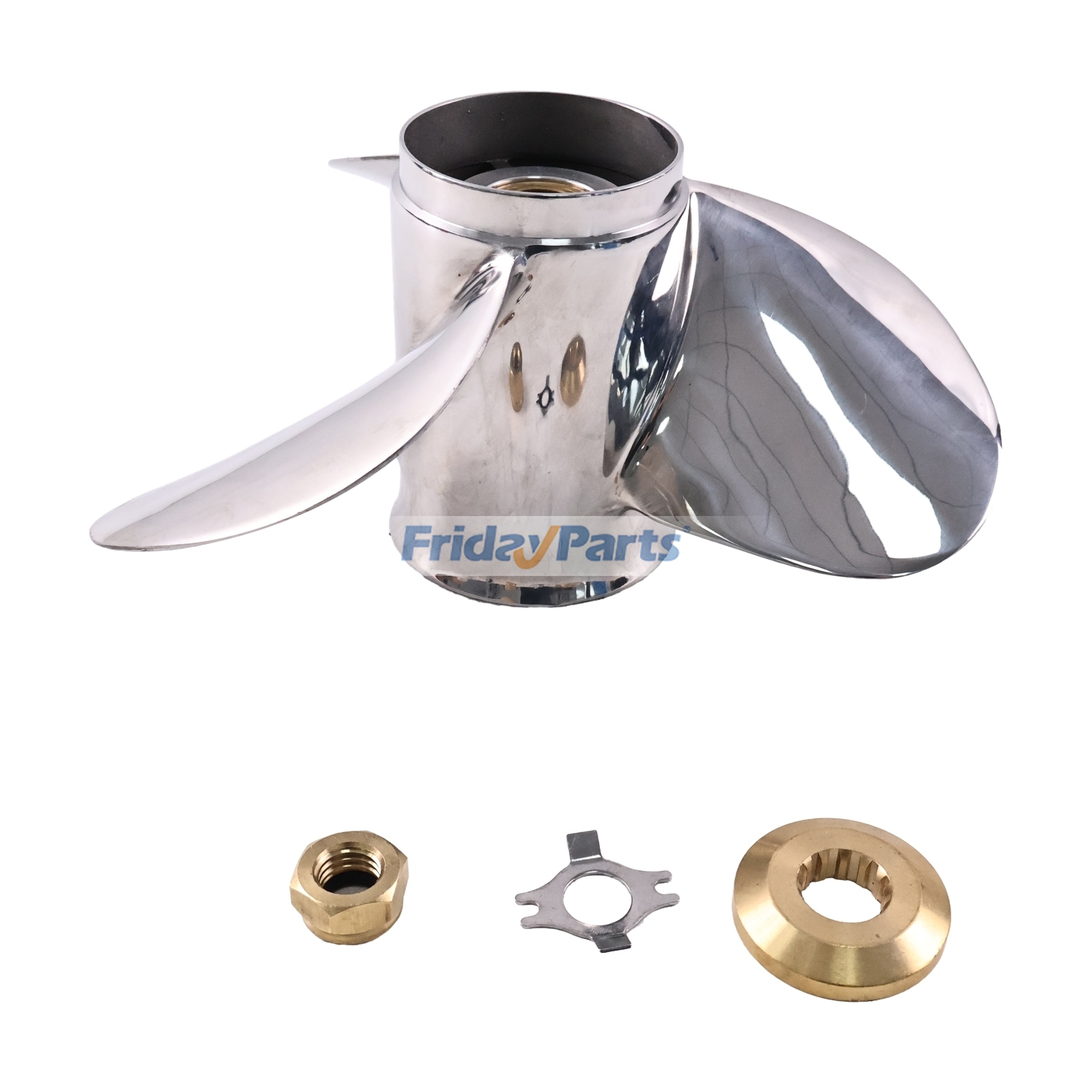 13 Spline 15" Pitch 3-Blade 11x15" Aluminum Propeller 48-61822A1 for Mercury Mariner 25HP-70HP Chrysler 25HP-75HP