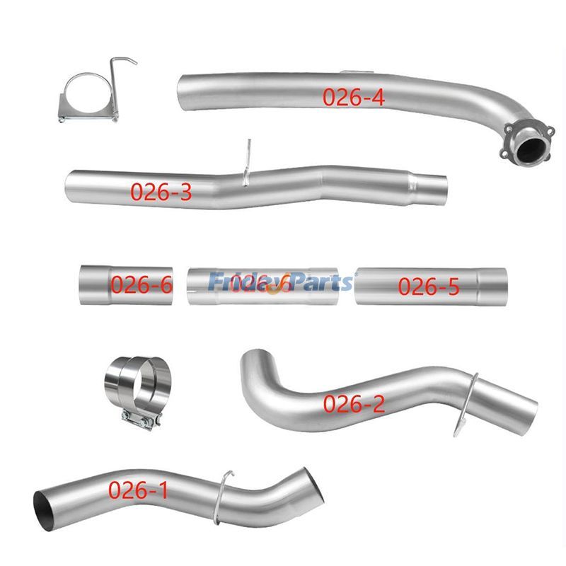 5'' 4 Bolt Flanges Race Exhaust for Duramax Engine 6.6L L5P Chevrolet Silverado GMC Sierra 2500HD 3500HD 2017-2023