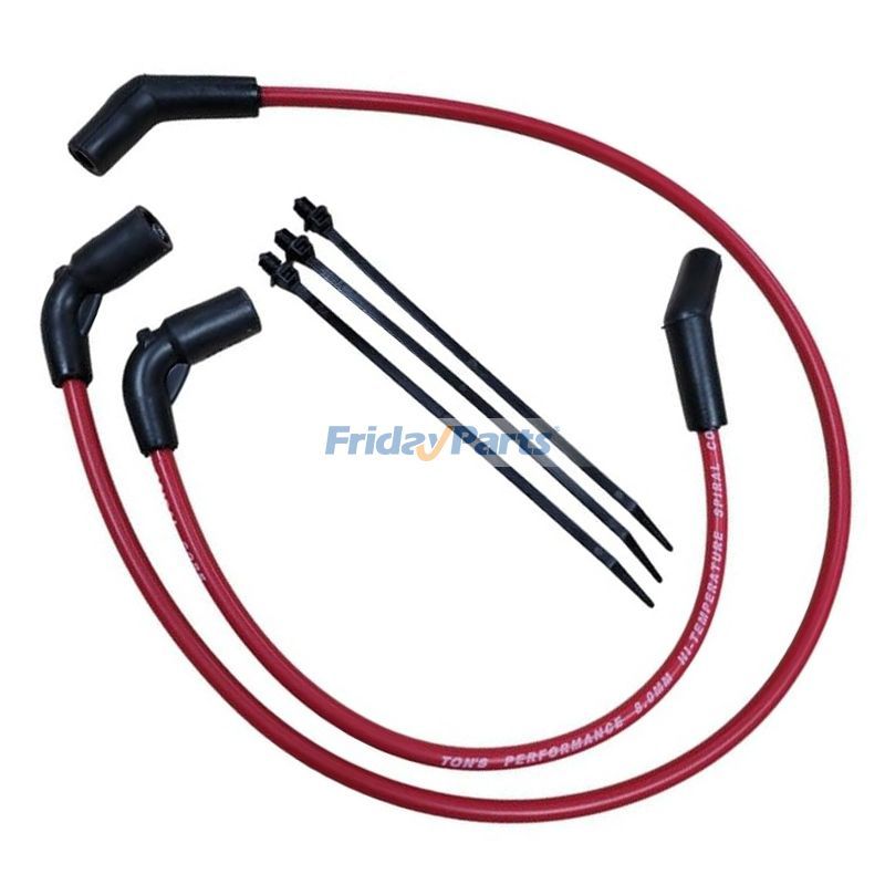 8mm Red Silicone Spark Plug Wires TONS-0915FLH-RD for Harley Davidson Motorcycle 2009-2016 FLHR Road King