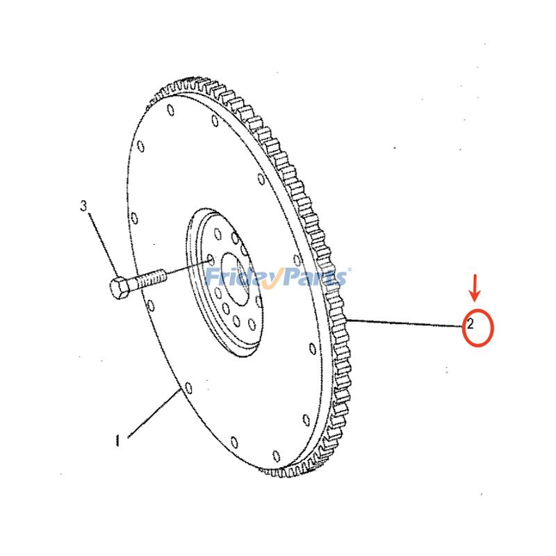 Engranaje de volante 7W-5095 para motor Caterpillar CAT C9 C7 3126 Motoniveladora 12H 120K 160K 140K Tractor Challenger 35 45 55 Cargador 966D 966E 966F Para CAT,Para Claas