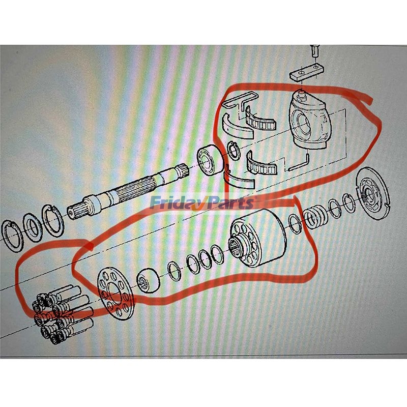 Kit de réparation de pompe hydrauliquepour Bulldozer,Pelle,Chargeur