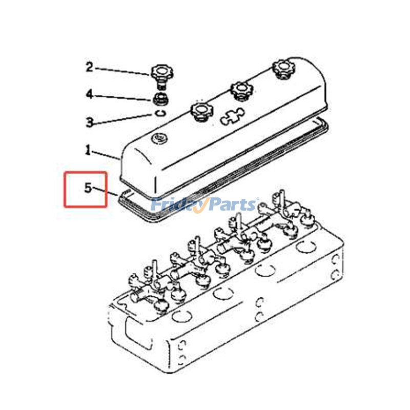 Junta da tampa de válvulas 6110-11-8811 para motor Komatsu 4D120-11 4D130-1 S4D120-11 S4D130-1 para Motor