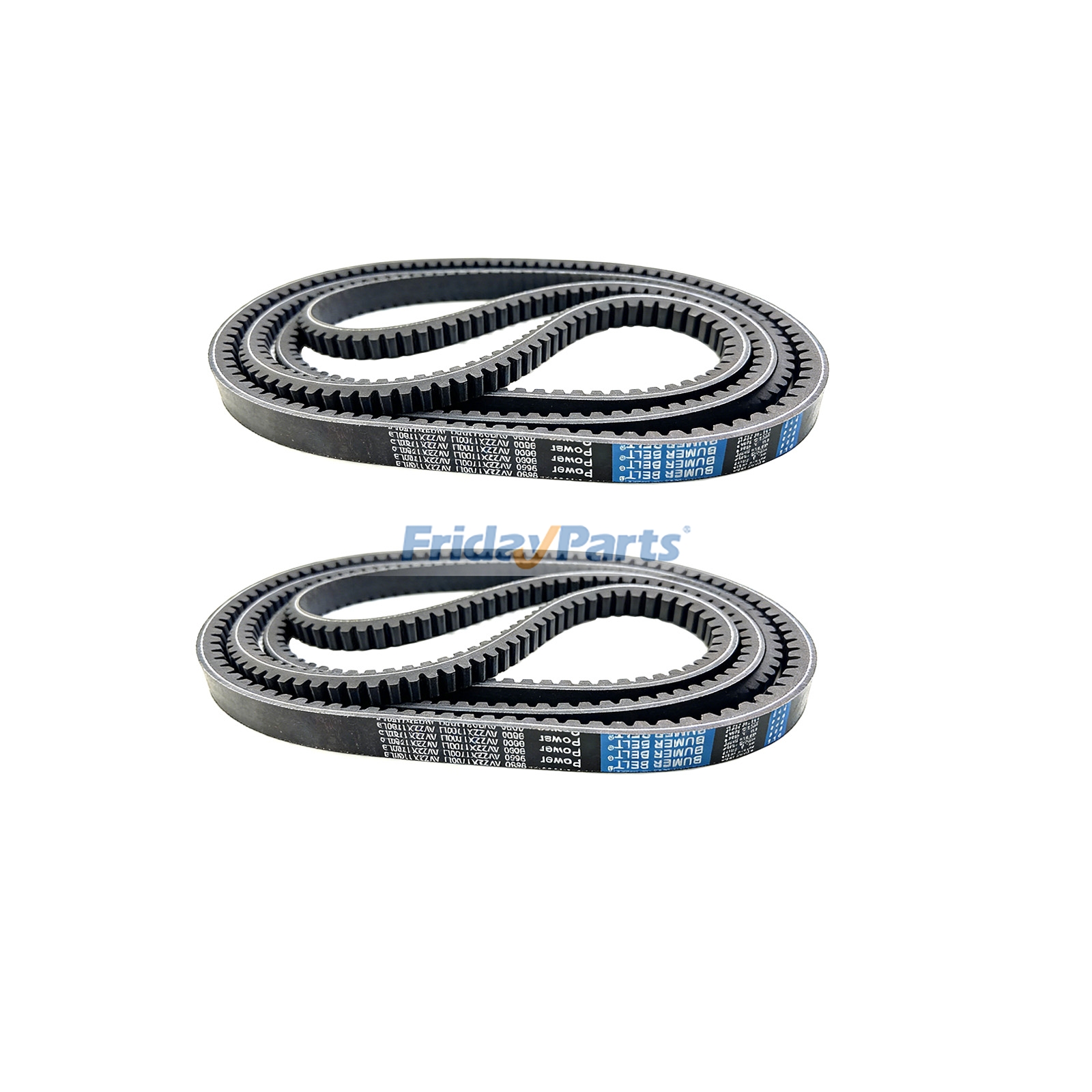 2 Pieces Cogged V-Belt 7M-4706 2Y-5047 5H-4207 for Caterpillar CAT Engine C-10 C-12 3126B 3176C 3196 Skidder 517 527 Scraper 627B