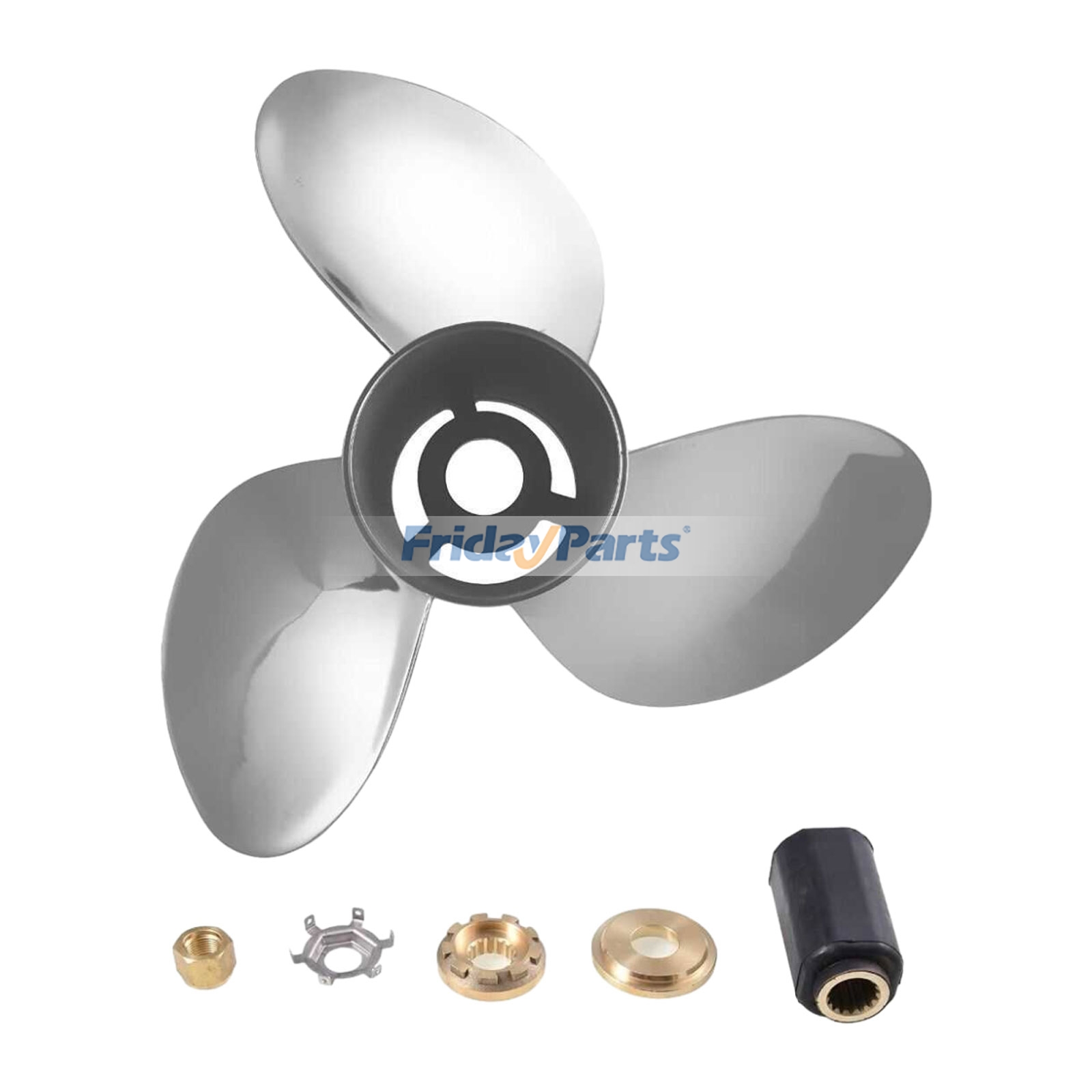 14.5" × 17" (368.3mm × 431.8mm) RH 3 Blades Propeller 48-16314A46 for Mercury 135HP-300HP MerCruiser 120HP-375HP Tohatsu BFT115-BFT250 Outboard 